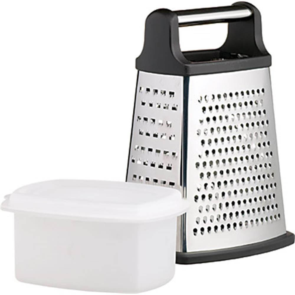 Kitchen Craft Stainless Steel Four Sided Box Grater With Collecting Box